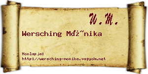 Wersching Mónika névjegykártya
